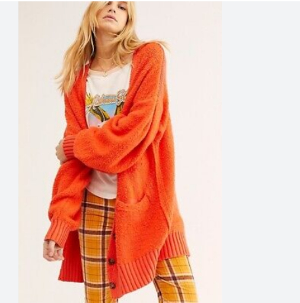 Free People Snow Drop Oversized Cardigan Large